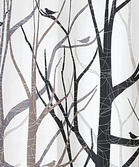iDesign Gray & Black Forest Shower Curtain | Best Price and Reviews | Zulily