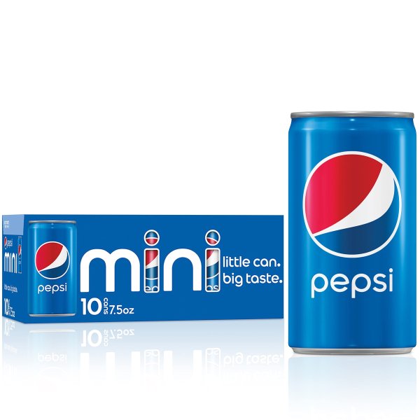 Soda, Mini Cans, 7.5 Ounce (Pack of 10)