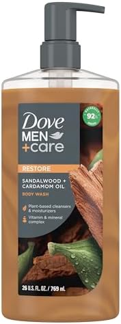 Amazon.com : Dove Men+Care Body Wash Sandalwood + Cardamom Oil to Rebuild Skin in the Shower with Plant-Based Cleansers and Moisturizers 26 oz : Beauty &amp; Personal Care