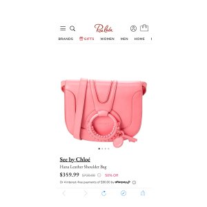 $360 Rue La La — See by Chloé Hana Leather Shoulder Bag