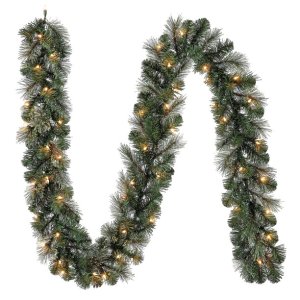 Holiday Time Liberty Cashmere Artificial Prelit Spruce Clear Incandescent Corded Garland, 6"