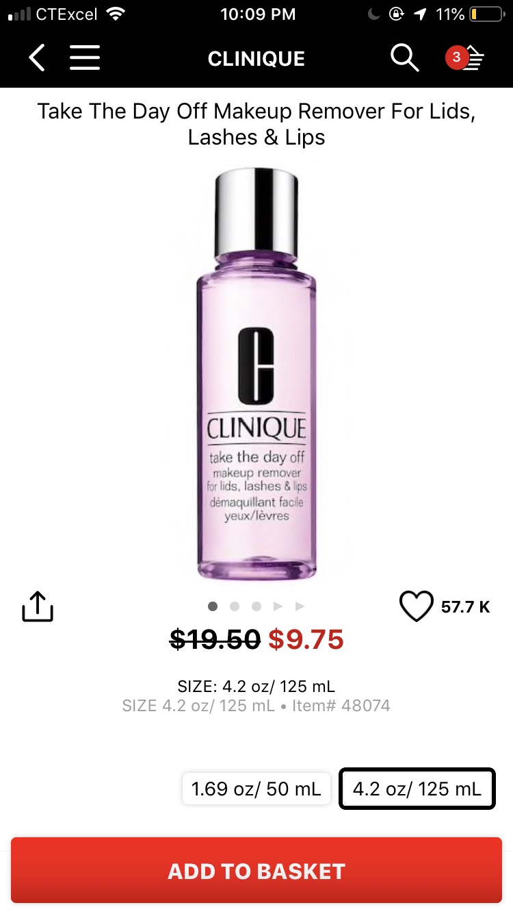 CLINIQUE 倩碧卸妆水125ml