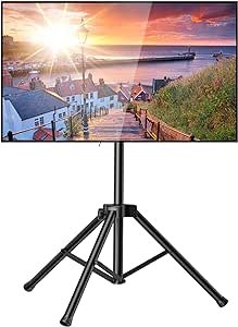 PERLESMITH Tripod TV Stand -Portable TV Stand for 37-85 Inch