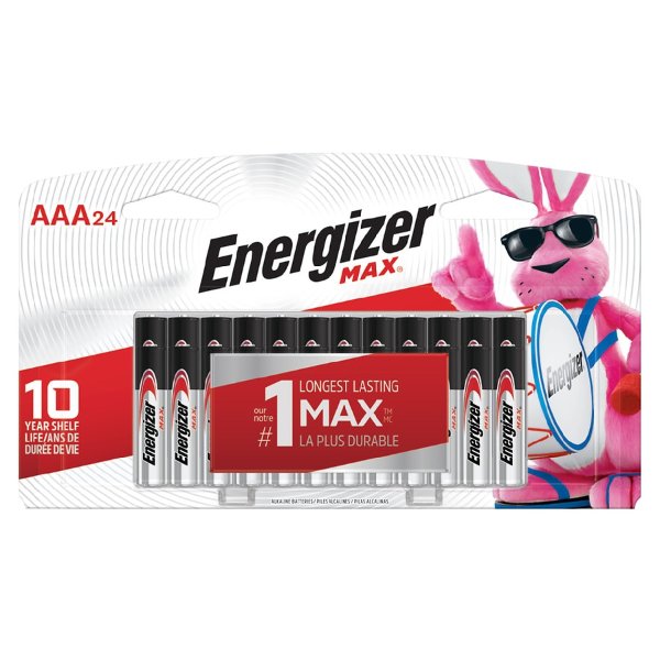 Energizer Max Alkaline Batteries, AAA 24counts