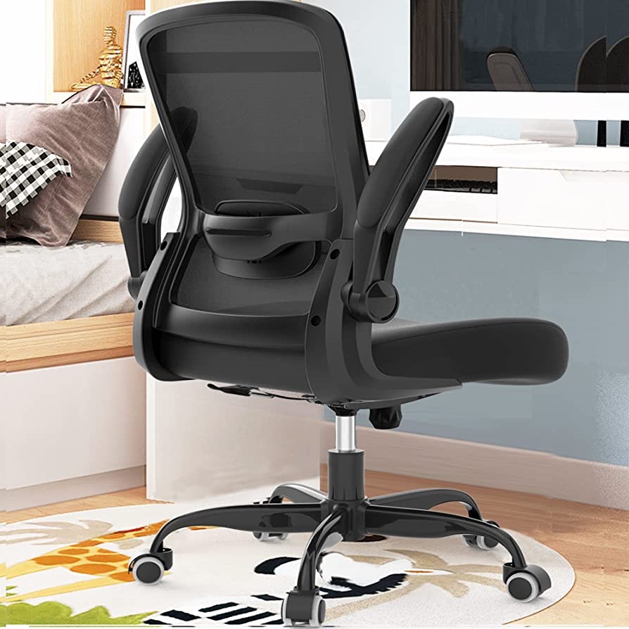 Office Chair, Ergonomic Desk Chair with Adjustable Lumbar Support, High Back Mesh Computer Chair with Flip-up Armrests-BIFMA Passed Task Chairs, Executive Chair for Home Office : Home & Kitchen