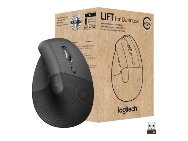 Logitech Lift 人体工学鼠标 商用版带Bolt接收器