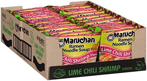 Amazon.com : Maruchan Ramen Lime Chili Shrimp Flavor, 3.0 Oz, Pack of 24 : Packaged Noodle Soups : Grocery & Gourmet Food 拉面