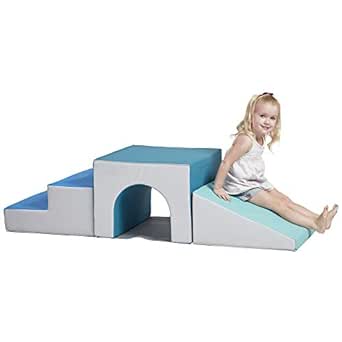 Amazon.com: ECR4Kids SoftZone Single Tunnel Climber, Toddler Playset, Contemporary, 3-Piece : Toys &amp; Games