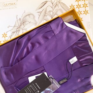 Lilysilk 纯丝绸紫色衬衫 & 金黄色床品
