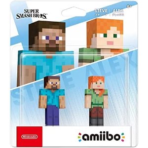 $19.99 Amazon.com: 明星大乱斗amiibo™ - Steve + Alex 2-pack - Super Smash Bros.™ Series : Everything Else