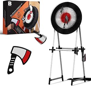 Amazon.com: The Black Series Axe Throwing Target Set, Includes 3 Throwing Axes &amp; Bristle Target, Blunted Edges &amp; Lightweight Plastic, Safe for Indoor &amp; Outdoor Use 