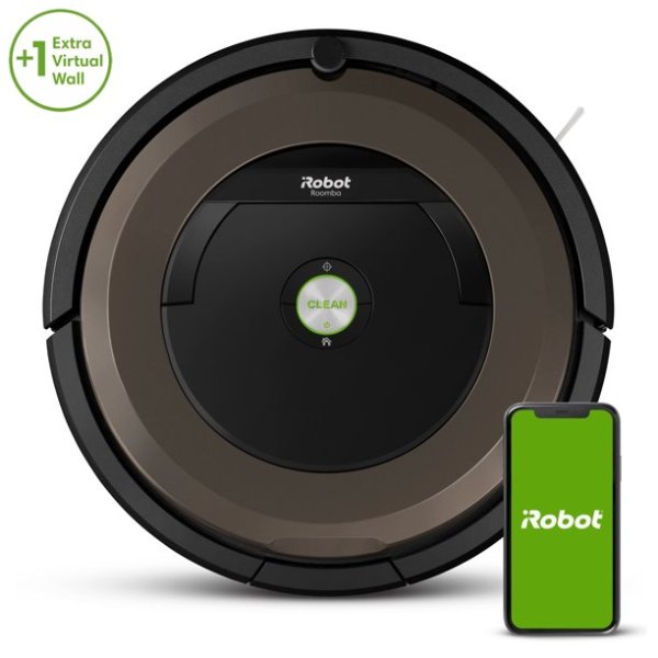 Roomba 890 Wi-Fi Connected Robot Vacuum Bundle With Virtual Wall