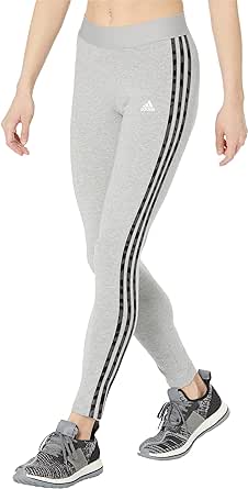 adidas Women&#39;s Essentials 3-stripes Leggings, Medium Grey Heather, X-Small 