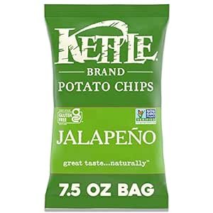 Kettle Brand Jalapeno Kettle Potato Chips, Gluten-Free, Non-GMO, 7.5 oz