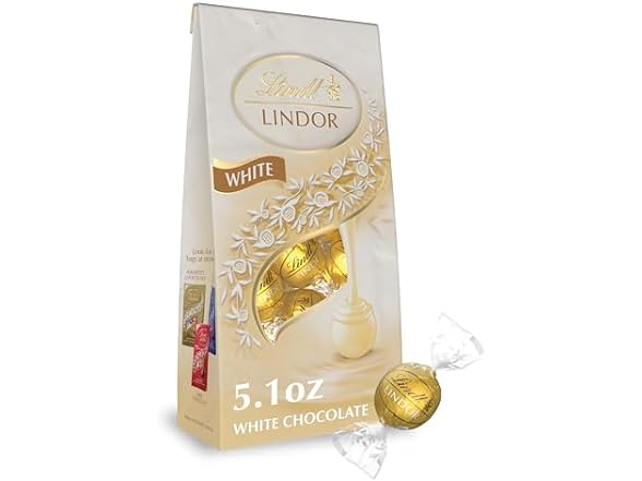Lindt Lindor White Chocolate Truffles 5.1 Oz. 6 Pack