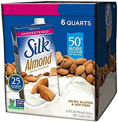Silk Almond Milk 香草味杏仁奶6瓶装