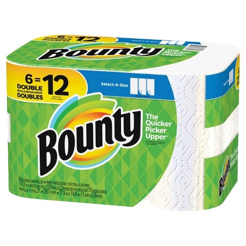 Bounty Select-A-Size Paper Towels - Double Rolls : Target 厨房纸