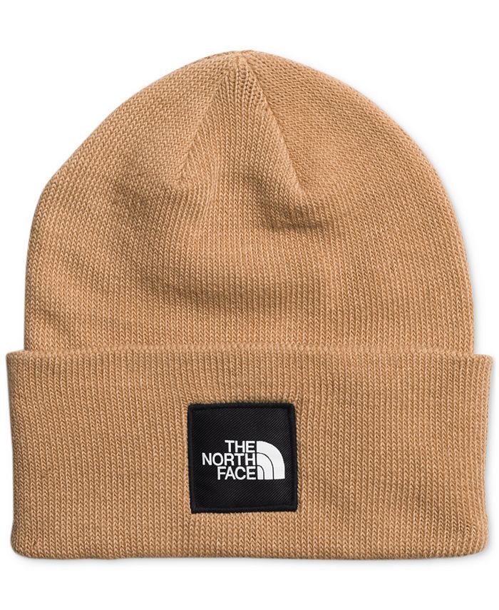 The North Face Big Box Beanie - Macy's 北臉針織帽 原價30，現在17.99，杏仁奶油色好好看喔