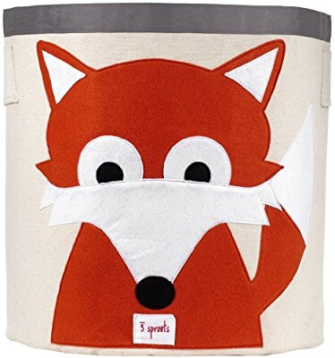 Amazon.com : 3 Sprouts Laundry and Toy Basket Canvas Storage Bin for Baby and Kids, Fox : Nursery Storage Baskets : Baby 3 Sprouts护理造型洗衣篮