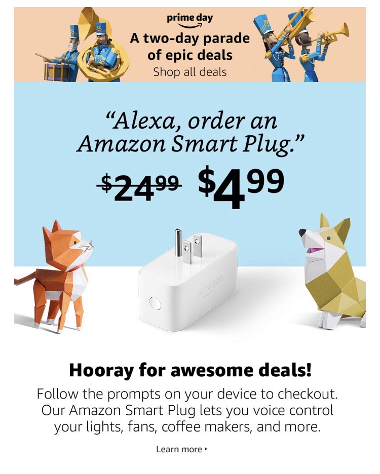 Prime Day: Amazon智能插座$5