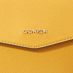 Calvin Klein Women's Calvin Klein Ava Saffiano Demi Shoulder Bag, Dijon, One Size: Handbags: Amazon.com斜挎包