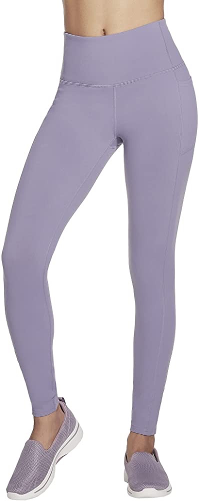 Skechers Women's GO Walk High Waisted Legging, Gray Purple, 瑜伽裤 Medium at Amazon Women’s Clothing store