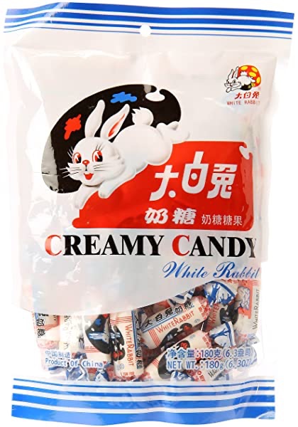 大白兔奶糖White Rabbit Creamy Candy 6.3 Oz (180 Gram) (Pack of 6)
