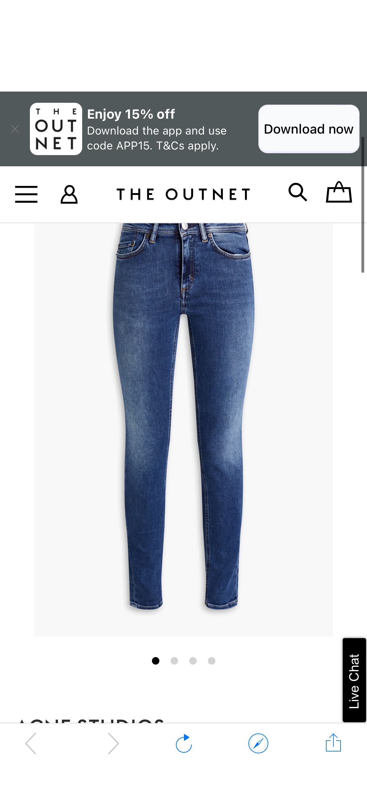 ACNE STUDIOS Cropped mid-rise skinny jeans | THE OUTNET