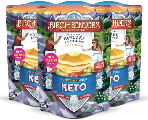 Amazon.com : Keto Pancake & Waffle Mix by Birch Benders, Low-Carb, High Protein, Grain-free, Gluten-free, Low Glycemic, Keto-Friendly, Made with Almond