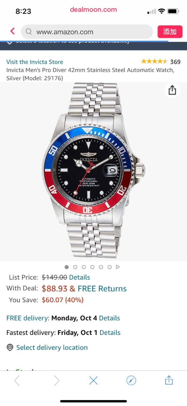 Invicta Men's Pro Diver 42mm Automatic Watch