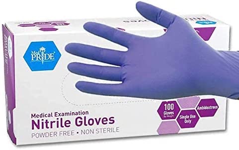 Amazon.com: MedPride 一次性手套 小号 100个装Nitrile Exam Gloves, Powder-Free, Small, Box/100 : Industrial & Scientific