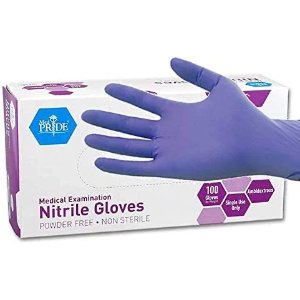 $8.50 Amazon.com: MedPride 一次性手套 小号 100个装Nitrile Exam Gloves, Powder-Free, Small, Box/100 : Industrial & Scientific