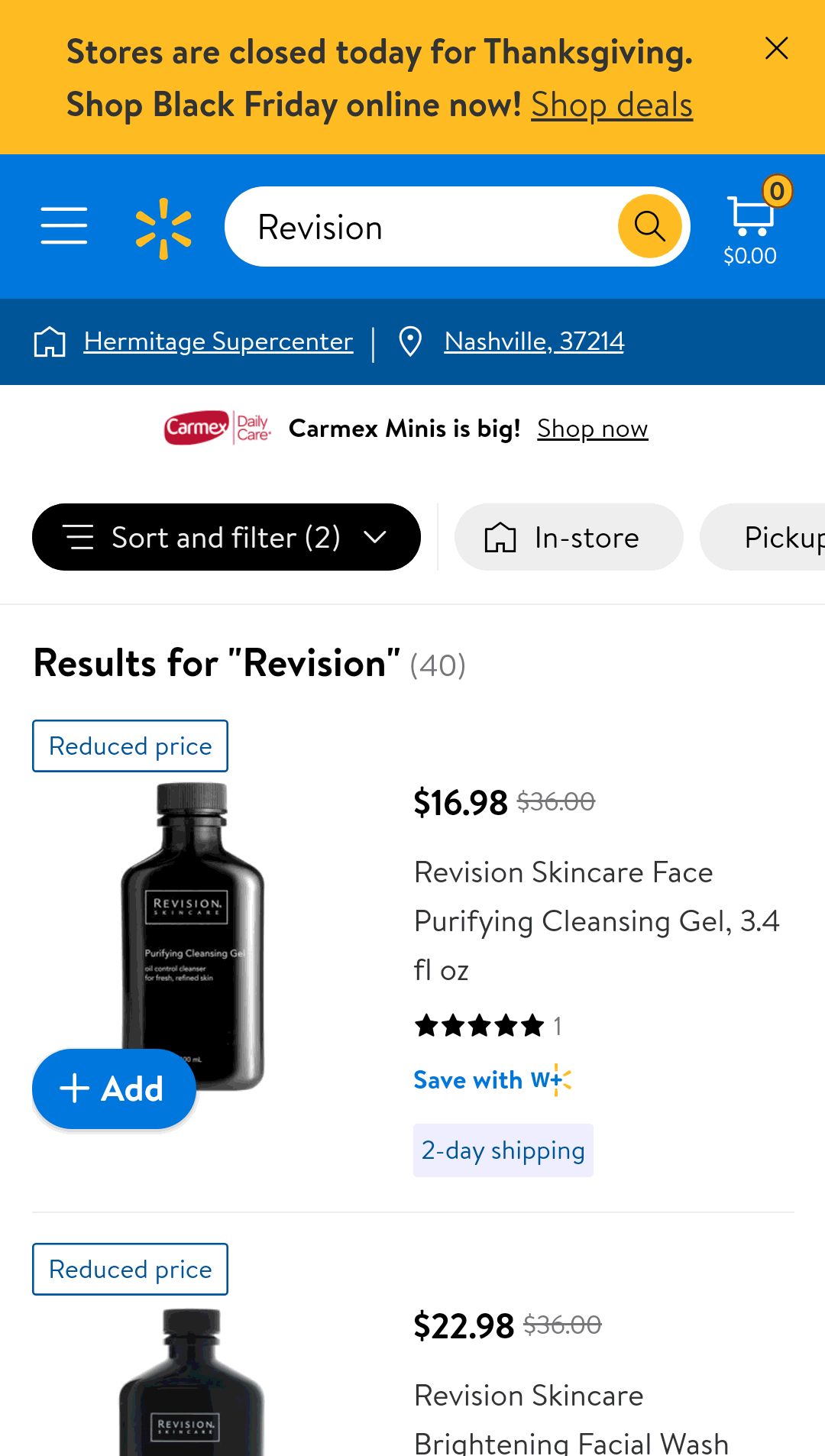 Revision - Walmart自营不少打5.5折，非常划算