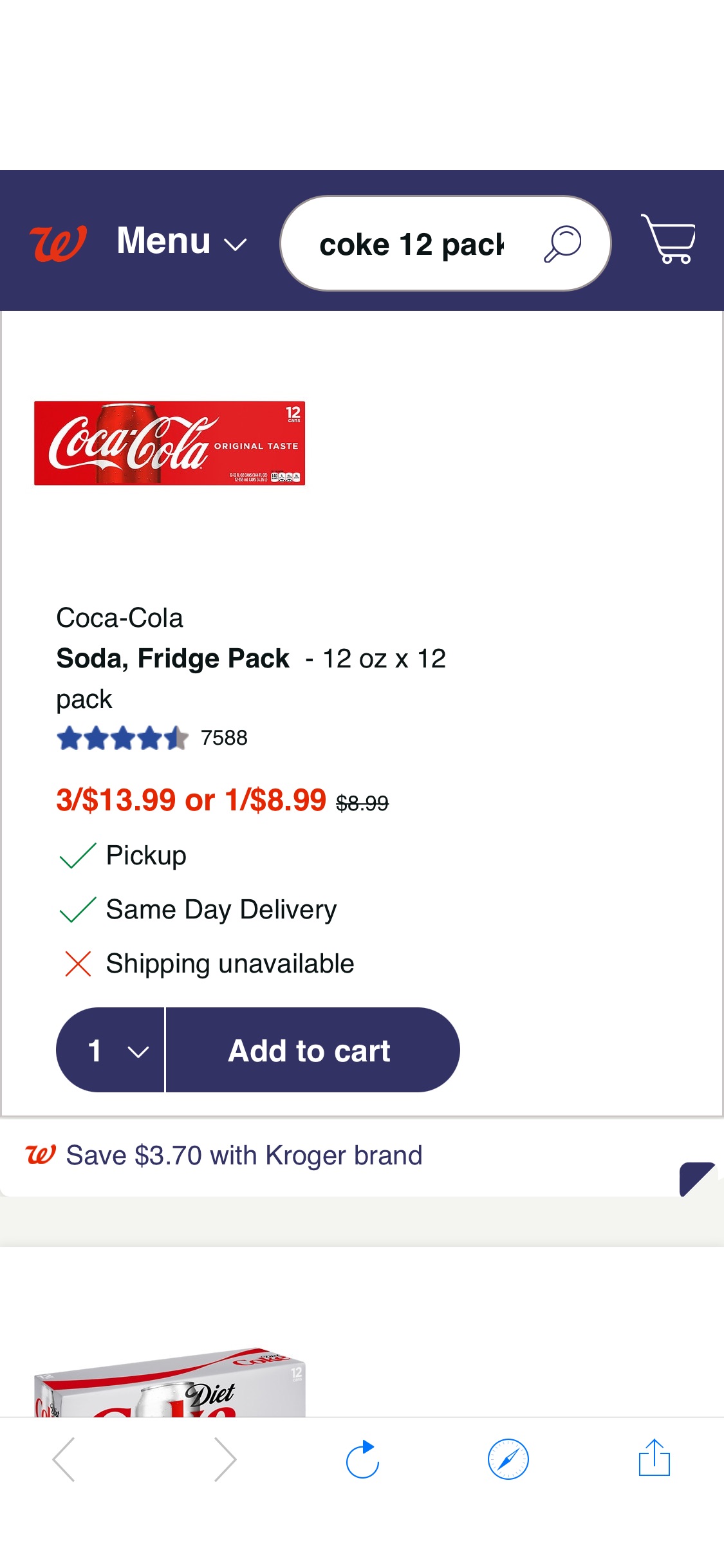 coke%2012%20pack | Walgreens碳酸饮料