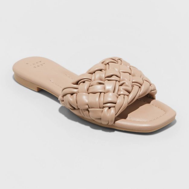 Women's Carissa Woven Slide Sandals - A New Day™ : Target