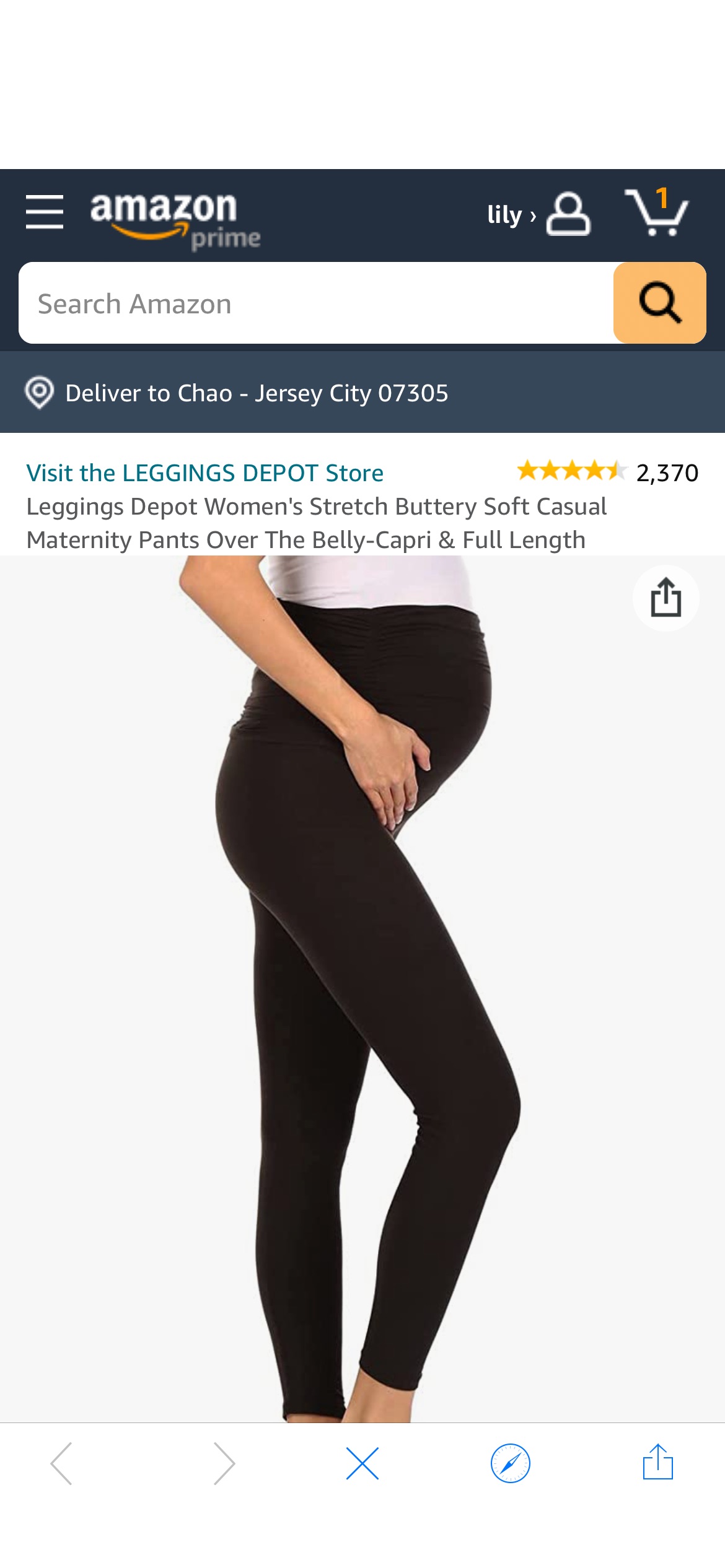 Leggings Depot Women's Stretch Buttery Soft Solid Maternity Casual Pants-MT10-BLACK-M at Amazon Women’s Clothing store