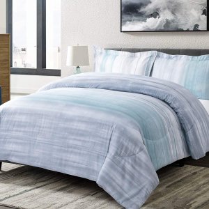 九五折优惠 Amazon.com: Shatex King Comforter 3 Pieces Bedding Comforter Sets– Ultra Soft 100% Microfiber Polyester – Blue Pattern Comforter with 2 Pillow Shams: Kitchen & Dining诺拉被子三件套