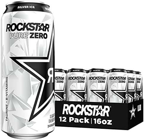 Rockstar Pure Zero Energy Drink 16oz Cans (12 Pack)