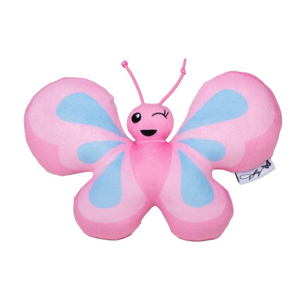 Doggy Parton, Dog Toys, Butterfly Pet Toy, Pink, One Size