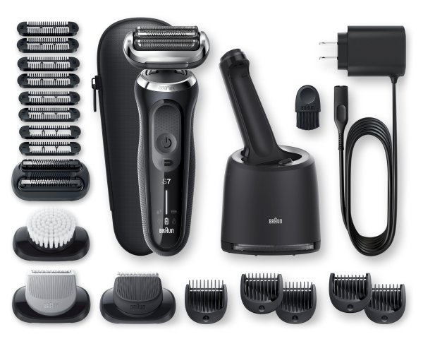 Braun Series 7 7091cc Electric Shaver for Men with Beard Trimmer, Black