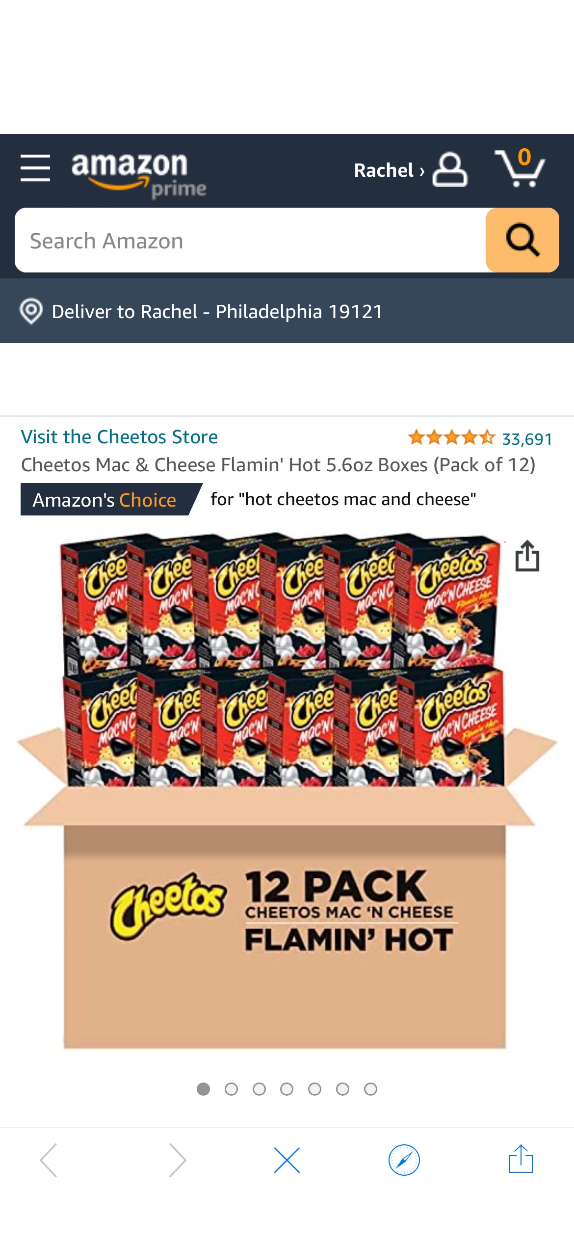 Amazon.com: Cheetos Mac & Cheese Flamin' Hot 5.6oz Boxes (Pack of 12)