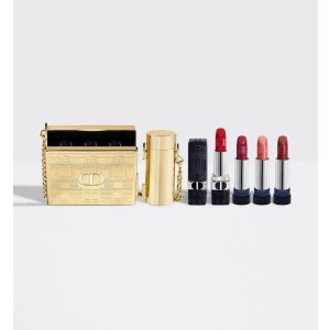 $190 迪奥2021圣诞限量版口红套装!Rouge Dior Minaudiere and Lipstick Holder: Limited Edition | DIOR