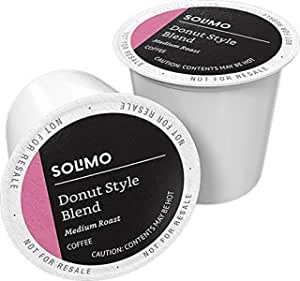 Amazon.com: Amazon Brand - 100 Ct. Solimo Donut Style Blend Medium-Light Roast Coffee Pods,咖啡