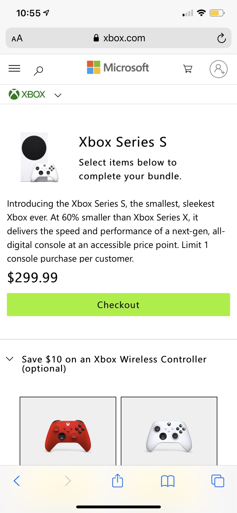 Xbox service S 微软官网补货