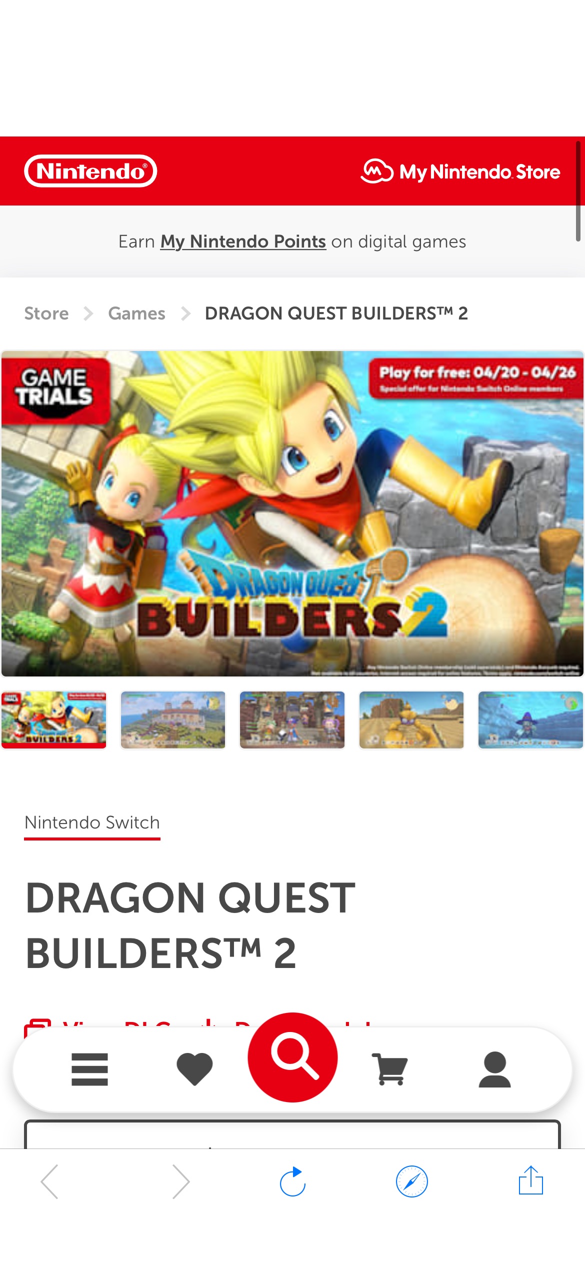 DRAGON QUEST BUILDERS™ 2 for Nintendo Switch 勇者斗恶龙 建造者2（美区无中文）