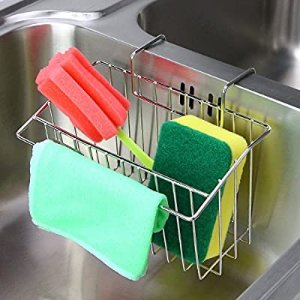 Aiduy Sponge Holder, Sink Caddy Kitchen Brush Soap Dishwashing Liquid Drainer Rack