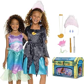 Amazon.com: Disney The Little Mermaid Ariel &amp; Ursula Dress Up Trunk, Treasure Chest Includes Ariel and Ursula&#39;s Outfit Dresses with Accessories [Amazon Exclusive] : Toys &amp; Games