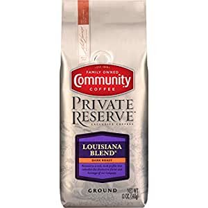 Private Reserve Louisiana Blend 36 Ounce, Dark Roast Ground Coffee, 12 Ounce Bag (Pack of 3)