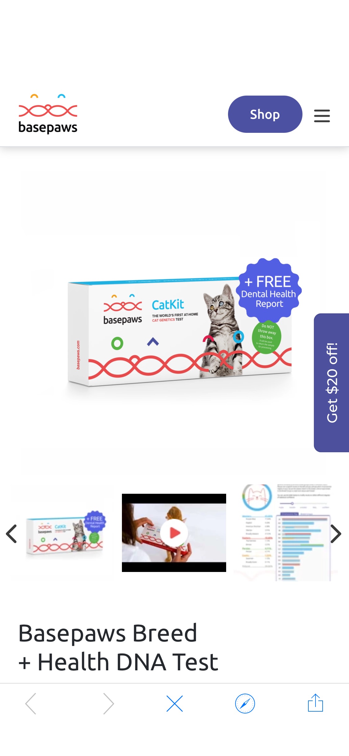 Cat DNA Test Kit 猫咪基因测试套装| Breed, Health, and Traits Report from Basepaws