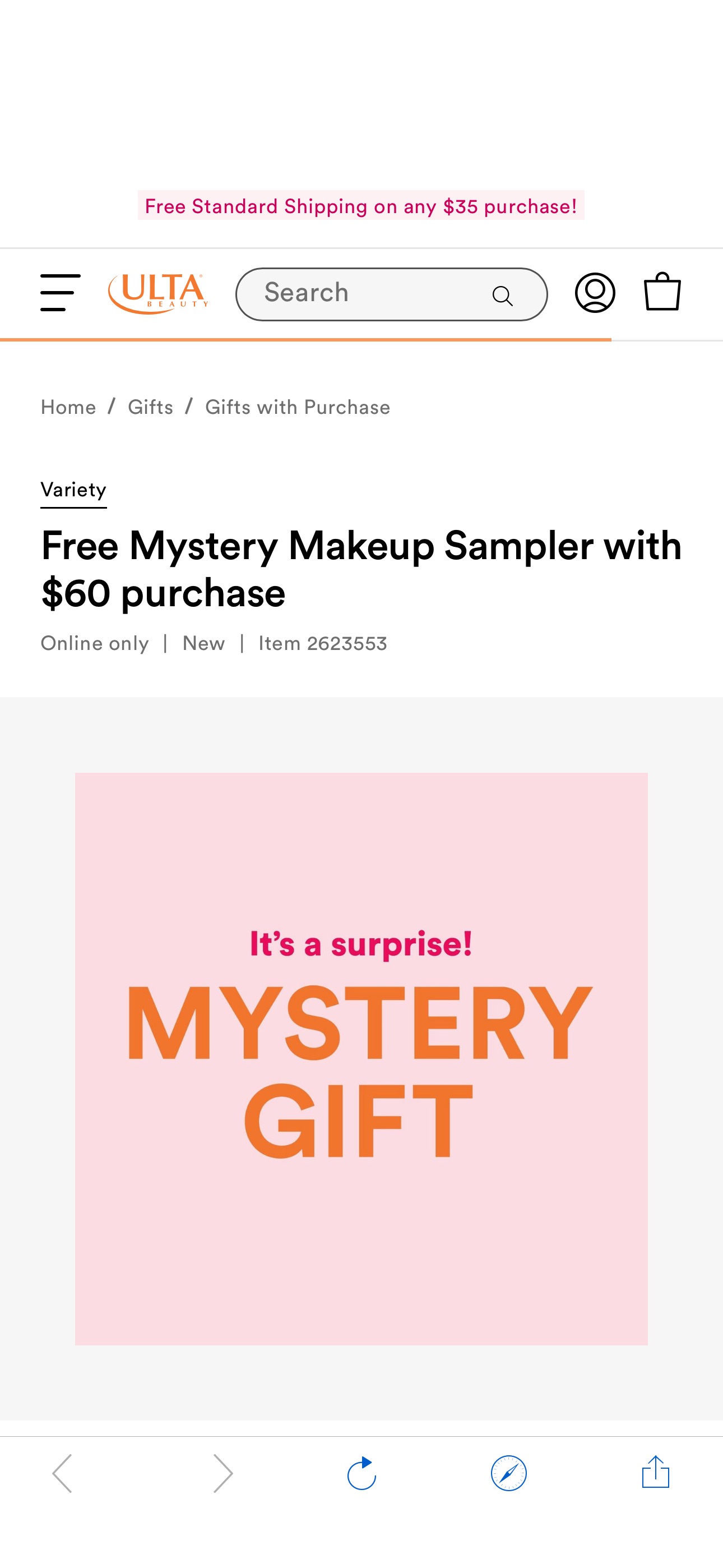 Free Mystery Makeup Sampler with $60 purchase - Variety | Ulta Beauty